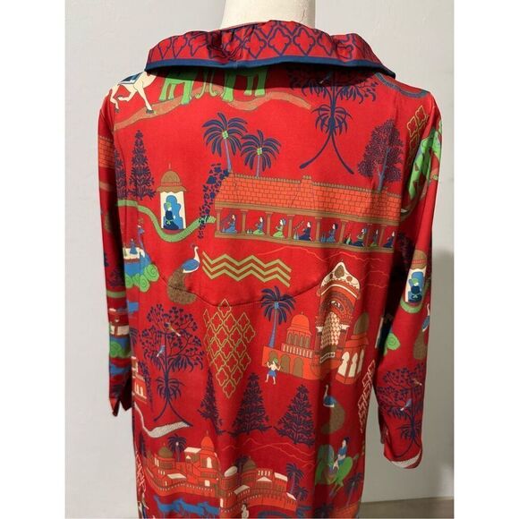 Gretchen Scott Ruffle neck red dress Goddess 16 - Picture 7 of 9